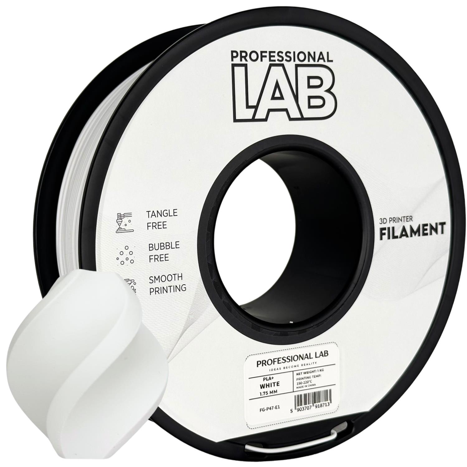 PLA+ White C/Bobine 1Kg Prof.Lab